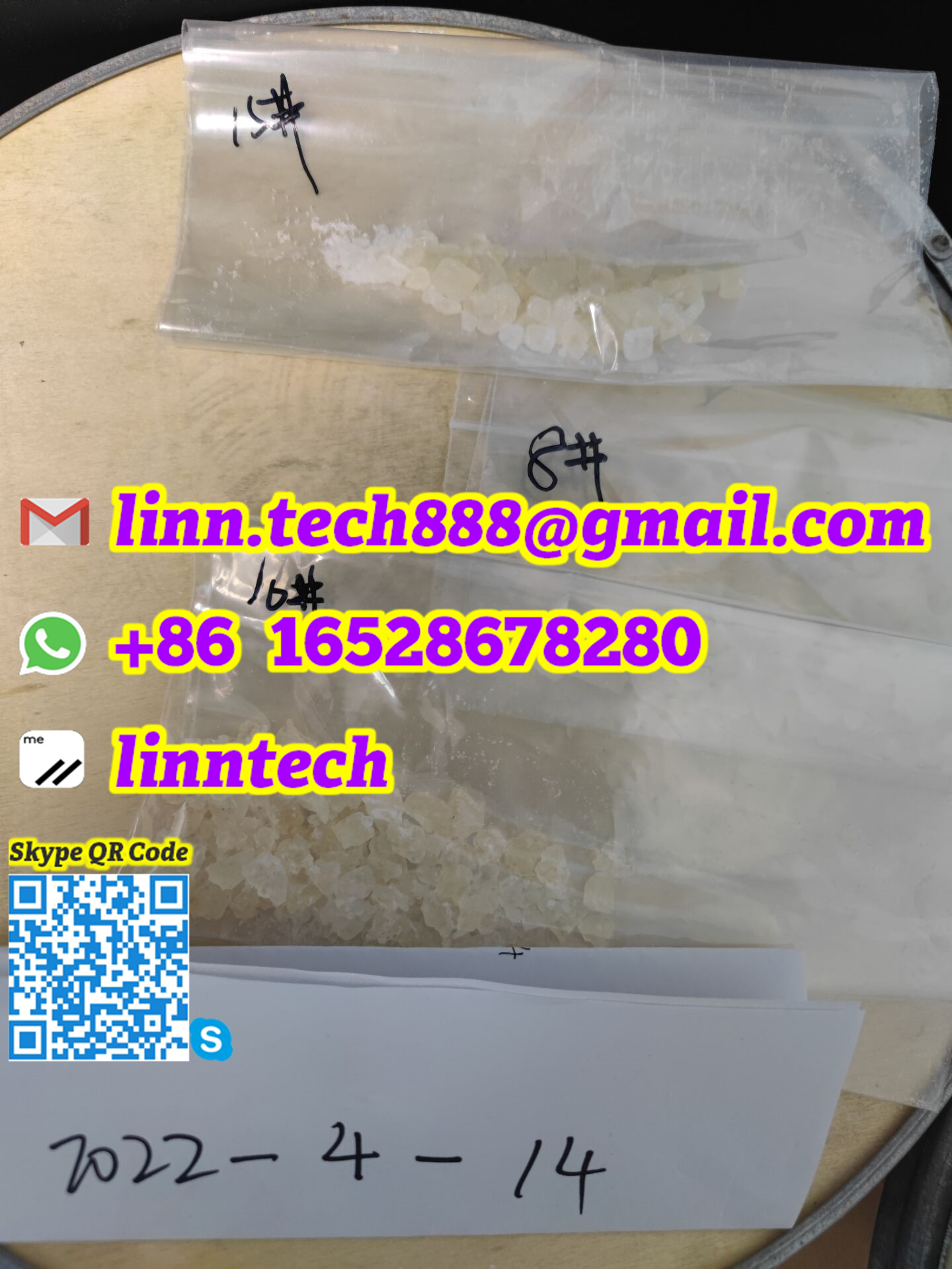 Clean Flubrotizolam Cas 612526-40-6 9-Hydroxy etizolam Cas 52170-72-6 Metonitazene Yellow