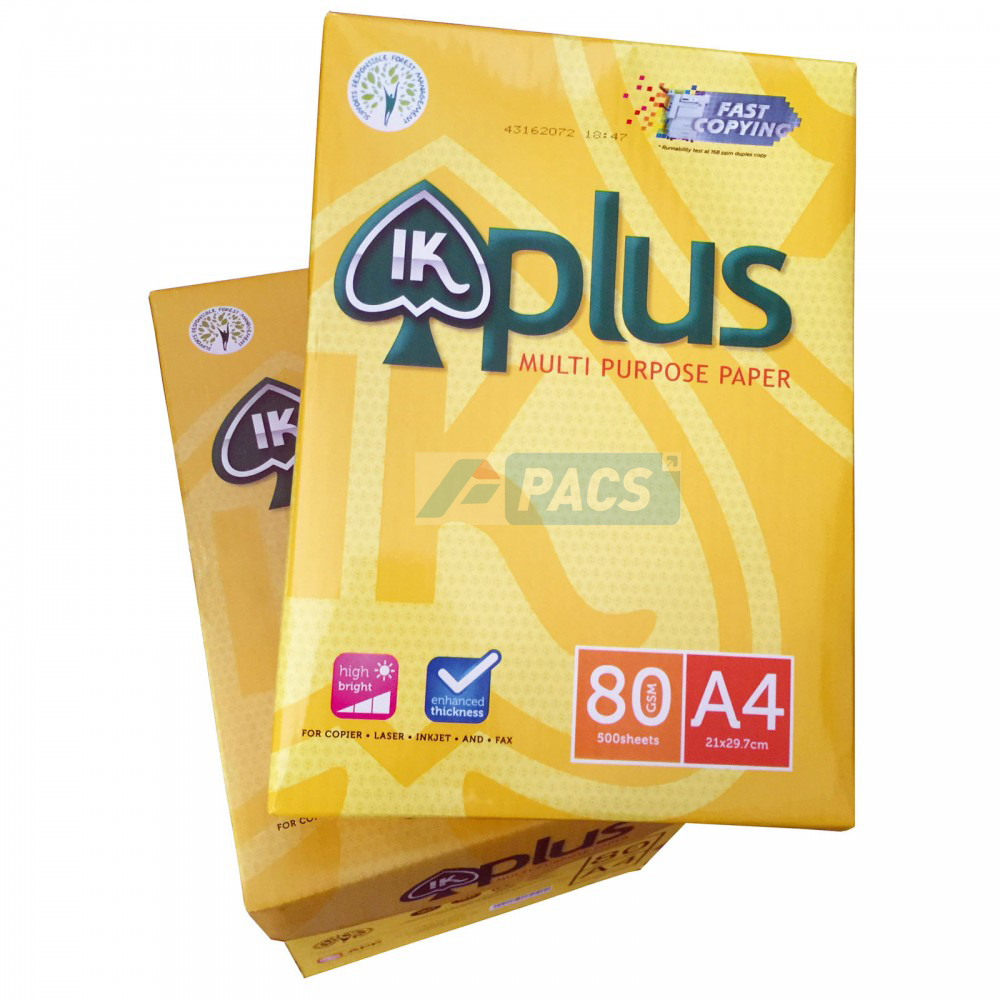 IK Plus copy paper A4 80,75,70 gsm