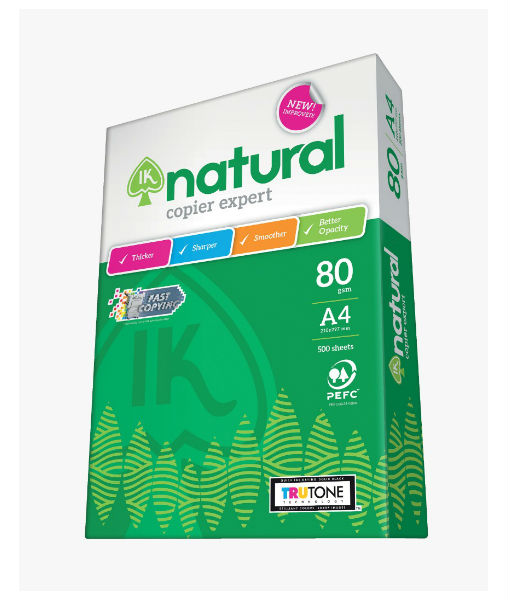 Ik natural multipurpose A4 80 gsm office paper