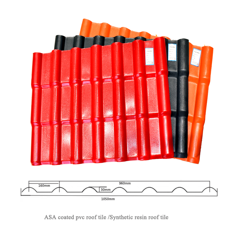 Glazed roof tiles pvc roof tile  /corrugated roofing tile for sale heat insulation roof cover