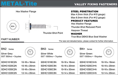 Valley Fixing Fasteners