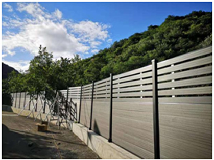 Wood plastic alloy fence