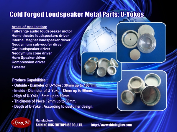 OEM & ODM Customization Speaker Parts T-Yokes and Washers Made in Taiwan