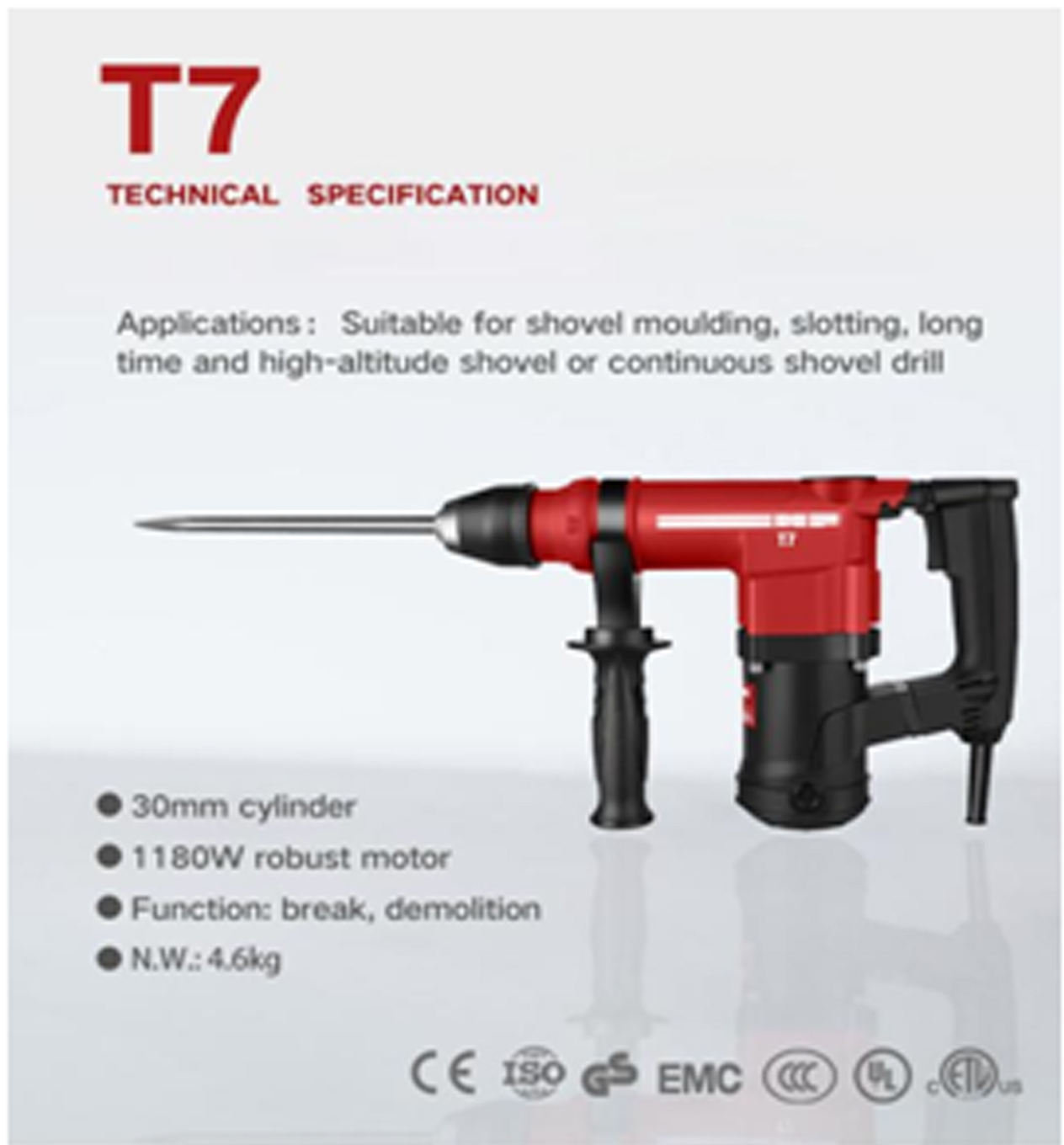 Light demolition hammer