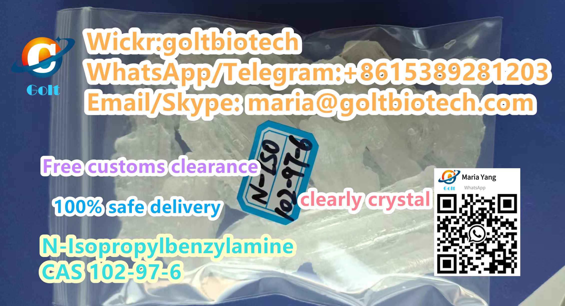 100-safe-delivery-isopropylbenzylamine-crystal-rod-cas-102-97-6-wholesalers-bulk-sale-wickr-megoltbiotech-111103