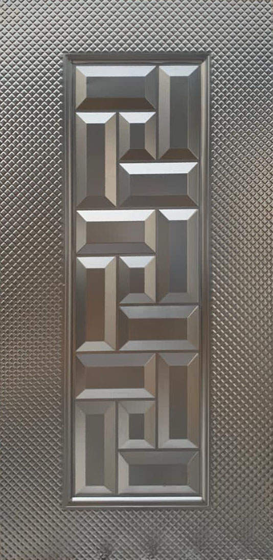 Embossed steel door sheet